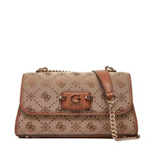 Torebka Guess. Brązowe torebki klasyczne Guess, z aplikacjami, bez dodatków. Za 519,99 zł.
