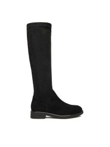 Lasocki Kozaki CEO-RST-56006-02 Czarny. Czarne kozaki Lasocki, bez wzorów, ze skóry, bez obcasa, na płaskiej podeszwie, bez zapięcia. Za 299,99 zł.