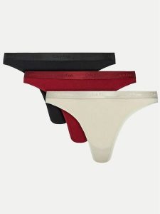 Calvin Klein Underwear Komplet 3 par stringów Thong 3pk 000QD5244E Kolorowy. Komplety bielizny Calvin Klein Underwear, bez wzorów, z bawełny. Za 129,99 zł.