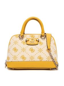 Guess Torebka Neda HWCP96 54050 Beżowy. Brązowe torebki klasyczne Guess, z aplikacjami, z materiału, bez dodatków. Za 349,99 zł.