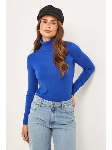 Soft Cashmere Golf w kolorze niebieskim rozmiar: 38/40. Niebieskie golfy Soft Cashmere, bez wzorów, z kaszmiru. Za 144,58 zł.