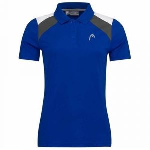 Koszulka polo damska CLUB 22 Tech. Niebieskie bluzki Head, m, bez wzorów, z poliesteru, sportowe, bez kołnierzyka, bez ramiączek. W wyprzedaży za 140,00 zł.