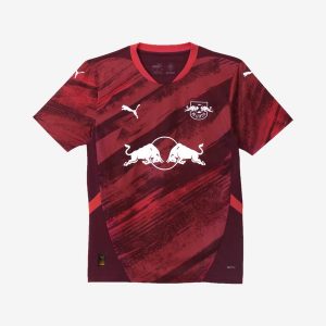 Koszulka piłkarska Lipsk wyjazdowa sezon 24/25. Bluzki Puma, l, bez wzorów, z materiału, sportowe, bez kołnierzyka, bez ramiączek. W wyprzedaży za 249,99 zł.