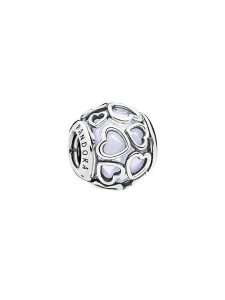 Pandora Srebrny charms z kryształem rozmiar: onesize. Białe zawieszki Pandora, z kryształem, srebrne. Za 199,95 zł.
