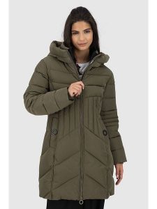 Alife and kickin Kurtka zimowa "PriscillaAK" w kolorze khaki rozmiar: M. Brązowe kurtki Alife and Kickin, na zimę, m, z aplikacjami, z puchu, bez kaptura. Za 390,95 zł.