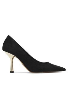 Nine West Szpilki WFA2663-1 Czarny. Czarne szpilki Nine West, bez wzorów, z materiału, bez obcasa. Za 184,99 zł.