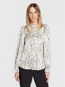 Bruuns Bazaar Bluzka Acacia Fria BBW3195 Écru Regular Fit. Bluzki Bruuns Bazaar, bez wzorów, z syntetyku, bez kołnierzyka, bez ramiączek. Za 389,99 zł.