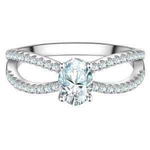 Trilani Pierscionek z Srebra Sterling w srebrze z Cyrkonia Pierścionki 1 ct Damski. Białe pierścionki Trilani, z cyrkonią, srebrne. Za 209,99 zł.