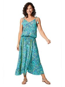 Ipanima Kombinezon w kolorze niebiesko-turkusowym rozmiar: 34-40. Niebieskie kombinezony Ipanima, bez wzorów, bez kołnierzyka, bez ramiączek. Za 100,99 zł.