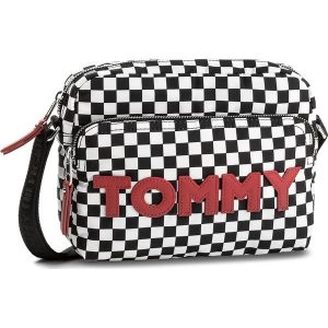 Torebka TOMMY HILFIGER - Tommy Nylon Crossover AW0AW05078 902. Czarne listonoszki marki TOMMY HILFIGER, z nylonu. Za 349,00 zł.