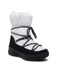 Jenny Fairy Śniegowce NS10121 Biały. Białe buty zimowe Jenny Fairy, z materiału, bez obcasa, bez zapięcia. Za 99,99 zł.