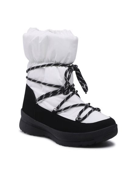 Jenny Fairy Śniegowce NS10121 Biały. Białe buty zimowe Jenny Fairy, z materiału, bez obcasa, bez zapięcia. Za 99,99 zł.