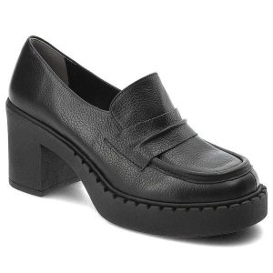 Czarne Półbuty Armodo Modne Buty Damskie. Czarne półbuty Armodo, bez wzorów, z nubiku, bez obcasa, na obcasie, bez zapięcia. Za 339,99 zł.
