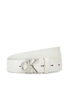 Calvin Klein Jeans Pasek Damski LV04K7018G Biały. Białe paski Calvin Klein Jeans, bez wzorów, z jeansu. Za 199,99 zł.