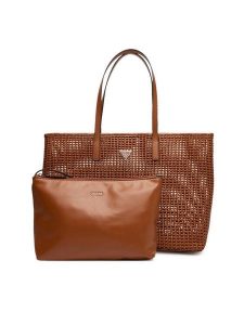 Guess Torebka Brigitta HWWZ72 06240 Brązowy. Brązowe shopper bag Guess, z aplikacjami, ze skóry, bez dodatków. Za 579,99 zł.