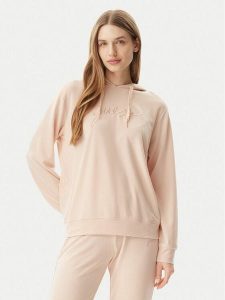 Guess Bluza O5GQ00 KCQP2 Pomarańczowy Regular Fit. Brązowe bluzy Guess, xl, z aplikacjami, z syntetyku, bez kaptura. Za 139,99 zł.