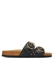 ONLY Shoes Klapki Onlmaxi-15 Pu Studs Buckle 15341190 Czarny. Czarne klapki ONLY SHOES, bez wzorów, ze skóry, bez obcasa. Za 129,99 zł.