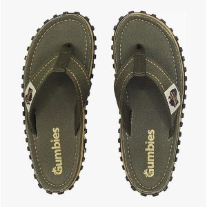 Japonki Gumbies Islander Flip-Flops. Zielone klapki Gumbies, bez wzorów, bez obcasa. Za 127,23 zł.