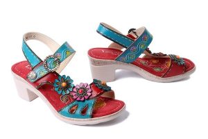 LAURA VITA 0006835 Beao 09 rouge, sandały damskie. Sandały LAURA VITA, bez wzorów, ze skóry, bez obcasa, na obcasie, bez zapięcia. Za 251,93 zł.