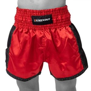 Knockout Szorty. Czerwone szorty KNOCKOUT, bez wzorów, młodzieżowe. Za 108,11 zł.