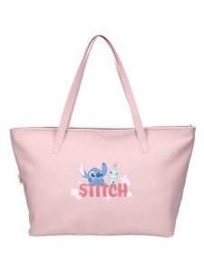 Lilo & Stitch Shopper bag "Stitch Made For You" w kolorze jasnoróżowym - 56 x 32 x 19 cm rozmiar: onesize. Różowe shopper bag Lilo & Stitch, bez wzorów, z materiału, bez dodatków. Za 65,99 zł.