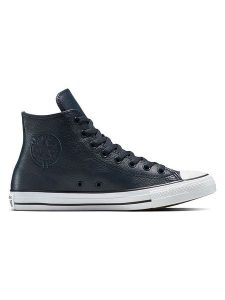 Converse Skórzane sneakersy "Chuck Taylor All Star Hi" w kolorze granatowym rozmiar: 41,5. Niebieskie trampki Converse, bez wzorów, za kostkę, bez zapięcia. Za 219,95 zł.