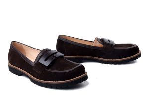 BIOECO BY ARKA 1058 2036+0522 czekolada, mokasyny damskie. Brązowe półbuty Bioeco by Arka, bez wzorów, ze skóry, bez obcasa, bez zapięcia. Za 429,90 zł.