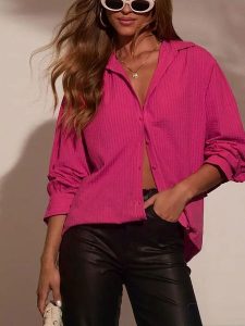 Milan Kiss Koszula w kolorze różowym rozmiar: XL. Różowe koszule Milan Kiss, xl, bez wzorów, bez kołnierzyka, bez ramiączek. Za 130,99 zł.