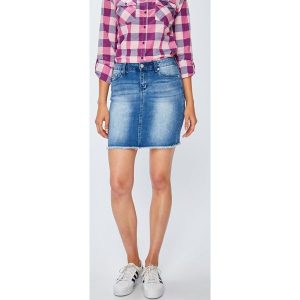 Only - Spódnica Pearl. Szare spódnice marki ONLY, z bawełny. W wyprzedaży za 79,90 zł.