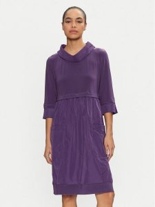 Joseph Ribkoff Sukienka codzienna 173444F24 Fioletowy Regular Fit. Fioletowe sukienki Joseph Ribkoff, na co dzień, bez wzorów, z syntetyku, bez kołnierzyka, bez ramiączek, proste. Za 599,99 zł.