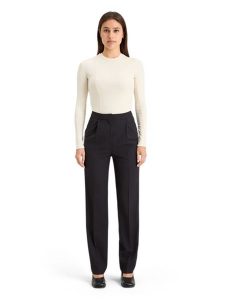Scotch & Soda Spodnie w kolorze czarnym rozmiar: W27/L32. Czarne spodnie z wysokim stanem Scotch & Soda, bez wzorów, z materiału, z podwyższonym stanem. Za 175,67 zł.