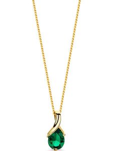 Diamant Exquis Złoty naszyjnik z zawieszką - dł. 45 cm rozmiar: onesize. Zielone naszyjniki Diamant Exquis, z szmaragdem, złote. Za 1 087,99 zł.