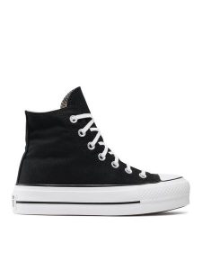 Converse Trampki Chuck Taylor All Star Lift Hi 560845C Czarny. Czarne trampki Converse, bez wzorów, z materiału, bez zapięcia. Za 269,99 zł.