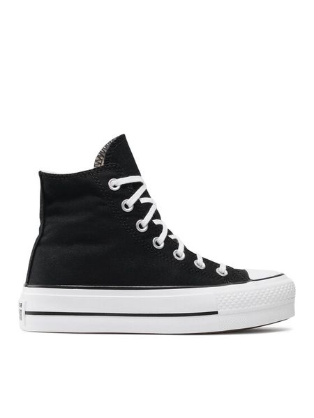 Converse Trampki Chuck Taylor All Star Lift Hi 560845C Czarny. Czarne trampki Converse, bez wzorów, z materiału, bez zapięcia. Za 279,00 zł.