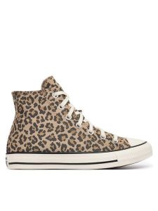 Converse Trampki Chuck Taylor All Star Leopard Jacquard A19181C Beżowy. Brązowe trampki Converse, bez wzorów, z materiału, bez zapięcia. Za 419,99 zł.