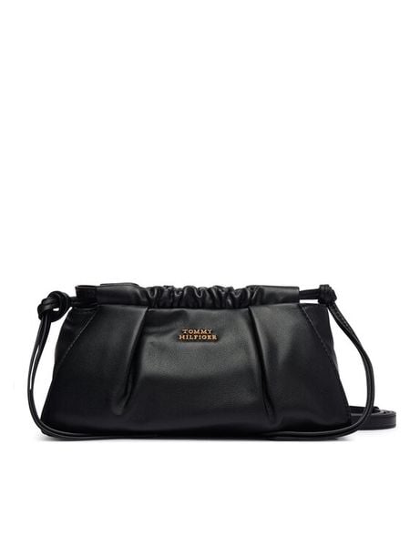 Tommy Hilfiger Torebka AW0AW19221 Czarny. Czarne torebki klasyczne TOMMY HILFIGER, bez wzorów, ze skóry, bez dodatków. Za 699,99 zł.