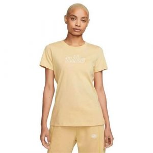 Koszulka treningowa damska Nike DR8977252. Brązowe bluzki Nike, xs, bez wzorów, z bawełny, sportowe, bez kołnierzyka, bez ramiączek. Za 199,99 zł.