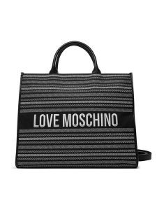LOVE MOSCHINO Torebka JC4239PP0MKO100A Czarny. Czarne shopper bag LOVE MOSCHINO, bez wzorów, z materiału, bez dodatków. Za 539,99 zł.
