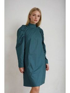 Monki Sukienka w kolorze turkusowym rozmiar: M. Niebieskie sukienki Monki, na co dzień, m, bez wzorów, z bawełny, bez kołnierzyka, bez ramiączek, midi, proste. Za 60,99 zł.