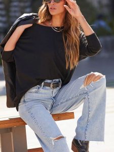 LA Angels Sweter w kolorze czarnym rozmiar: S. Czarne swetry oversize LA Angels, s, bez wzorów, bez ramiączek. Za 151,45 zł.