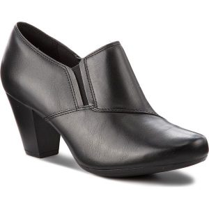 Półbuty CLARKS - Garnit Colette 261285984 Black. Czarne półbuty marki Clarks, z materiału. W wyprzedaży za 219,00 zł.