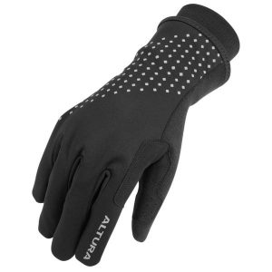 Długie rękawice wiatroszczelne Altura Nightvision Fleece. Czarne rękawiczki ALTURA, bez wzorów. Za 144,00 zł.