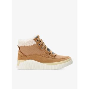 Buty outdoor damskie Sorel Out N About IV Mid Sneaker WP. Brązowe buty trekkingowe Sorel, bez zapięcia. Za 332,99 zł.