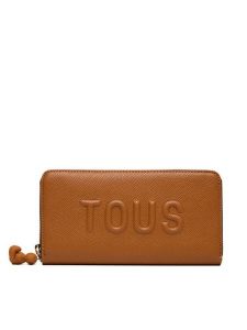 TOUS Portfel Brenda 2002105444 Brązowy. Brązowe portfele Tous, bez wzorów, ze skóry. Za 359,99 zł.