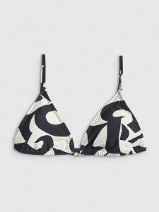 4F Góra od bikini damska - czarno-biała S. Białe bikini 4f, bez wzorów, z materiału. Za 59,99 zł.