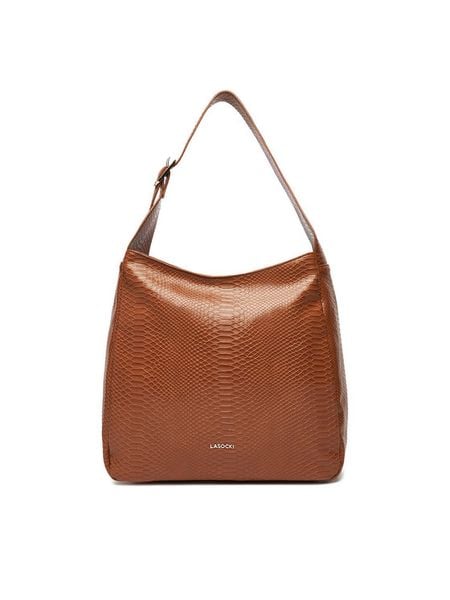 Lasocki Torebka C-LSK-L-004-08 Brązowy. Brązowe torebki klasyczne Lasocki, bez wzorów, z materiału, bez dodatków. Za 189,99 zł.