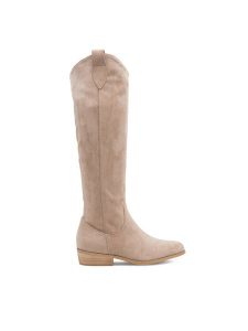 Jenny Fairy Kozaki Josey WS3103-2 Beżowy. Brązowe kozaki Jenny Fairy, bez wzorów, z materiału, bez obcasa, na płaskiej podeszwie, bez zapięcia. Za 179,99 zł.