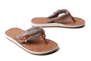 TAMARIS 1-27109-42 902 M2710942 multicolor, klapki damskie. Brązowe klapki Tamaris, bez wzorów, bez obcasa. Za 119,92 zł.