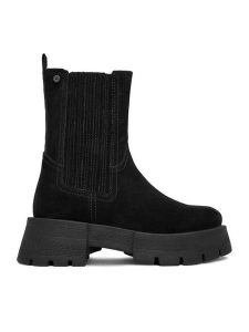 G-Star Raw Botki CEO-WI16-525-01 Czarny. Czarne botki G-Star Raw, bez wzorów, ze skóry, bez obcasa, na płaskiej podeszwie, bez zapięcia. Za 379,99 zł.