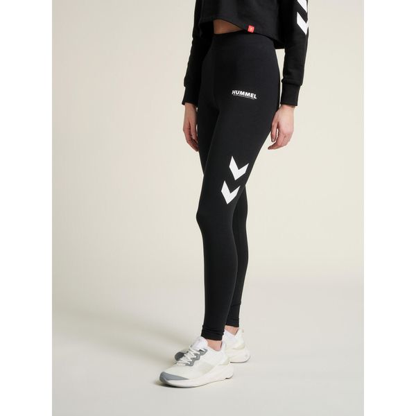Rajstopy damskie z wysoką talią Hummel hmlLEGACY. Czarne rajstopy i pończochy Hummel, bez wzorów, z podwyższonym stanem. Za 83,99 zł.